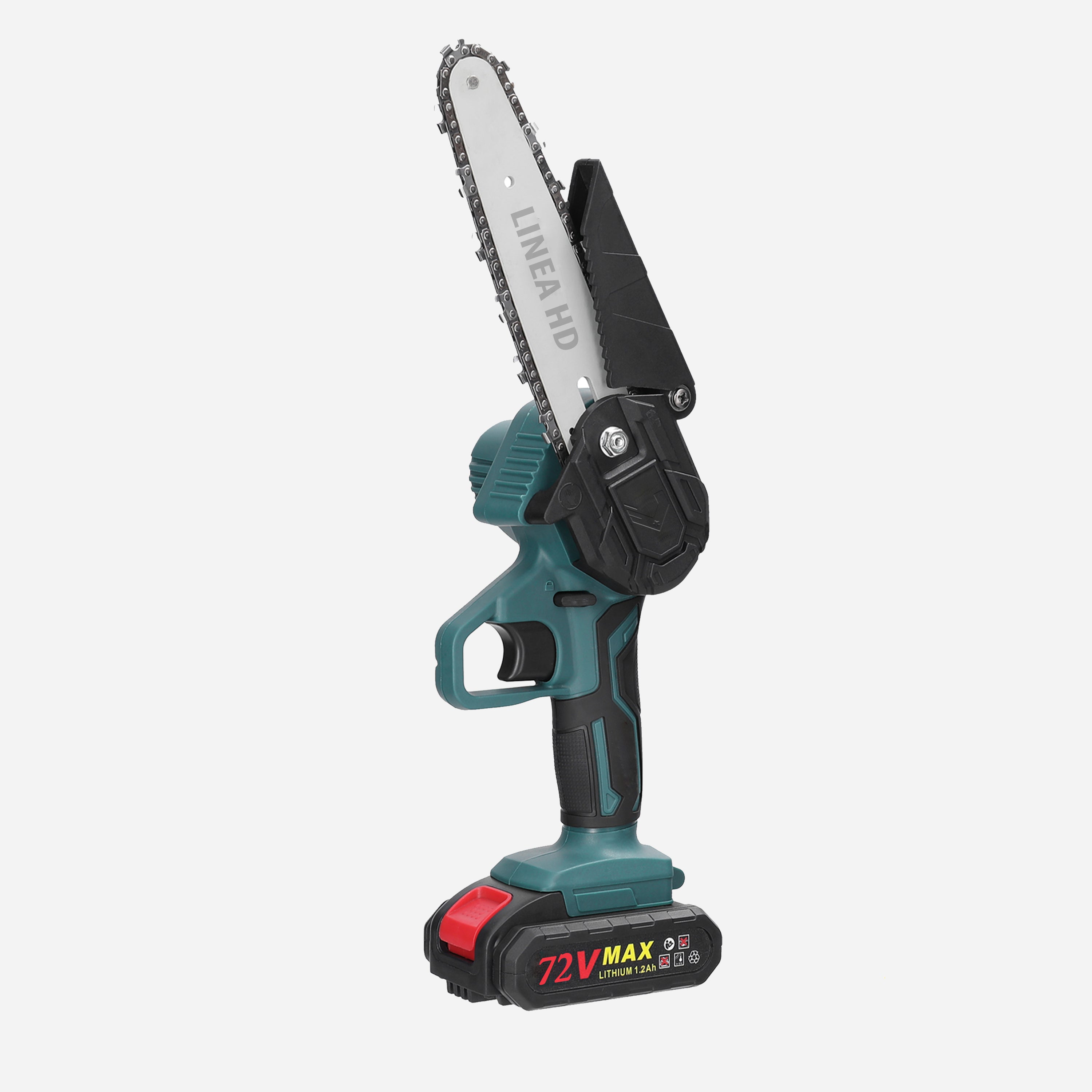 Motosserra elétrica sem fios 2 em 1 de 72 V com 2 baterias – Potência de corte profissional