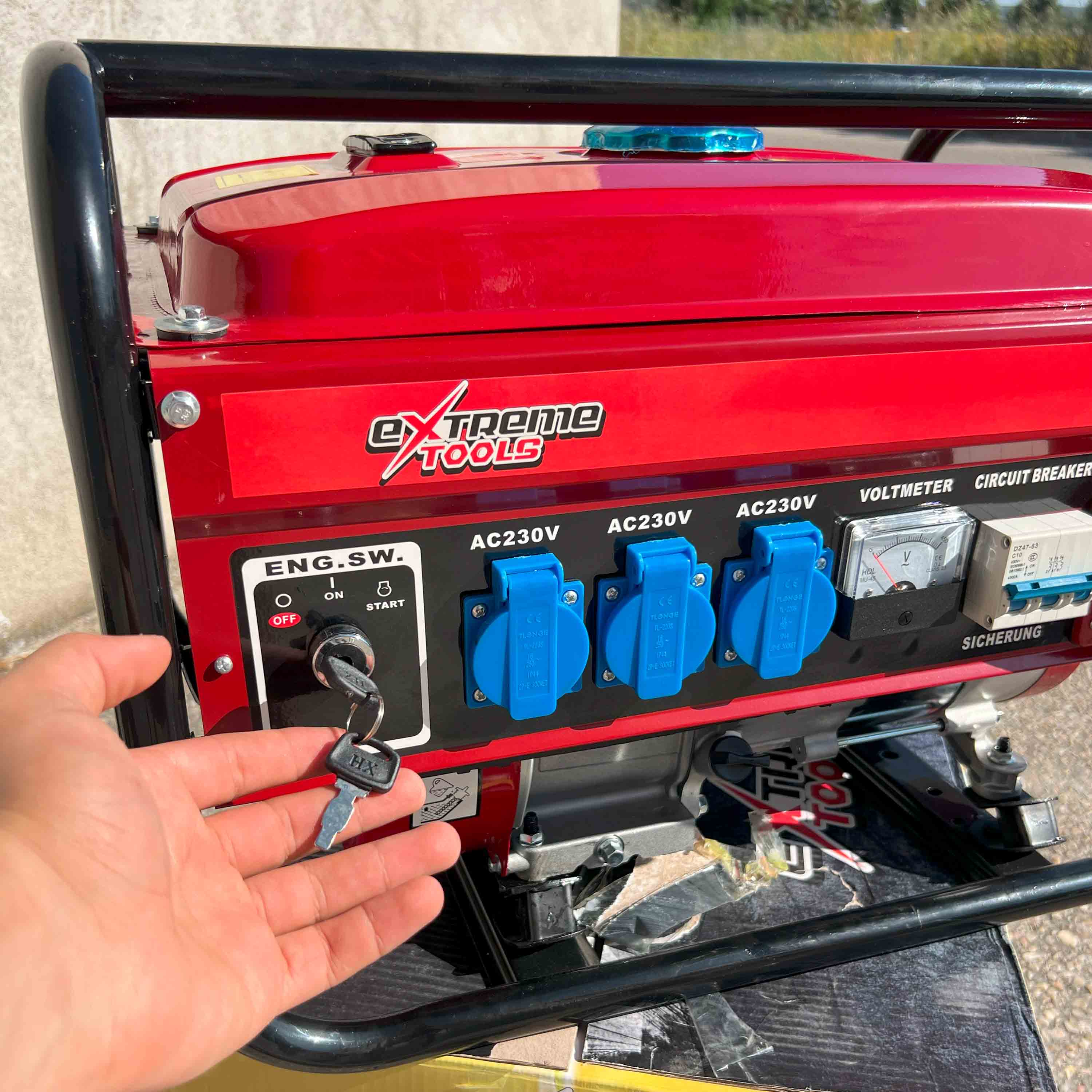 Gerador a gasolina Extreme Tools – 9000 W. Envio disponível em Portugal.