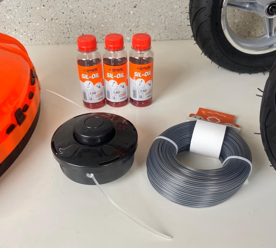 Roçadora a gasolina com rodas Extreme Tools 52cc: desempenho e precisão