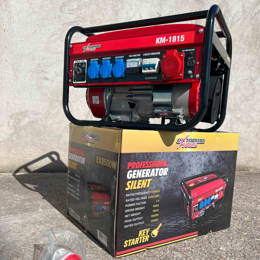 Gerador a gasolina Extreme Tools – 9000 W. Envio disponível em Portugal.