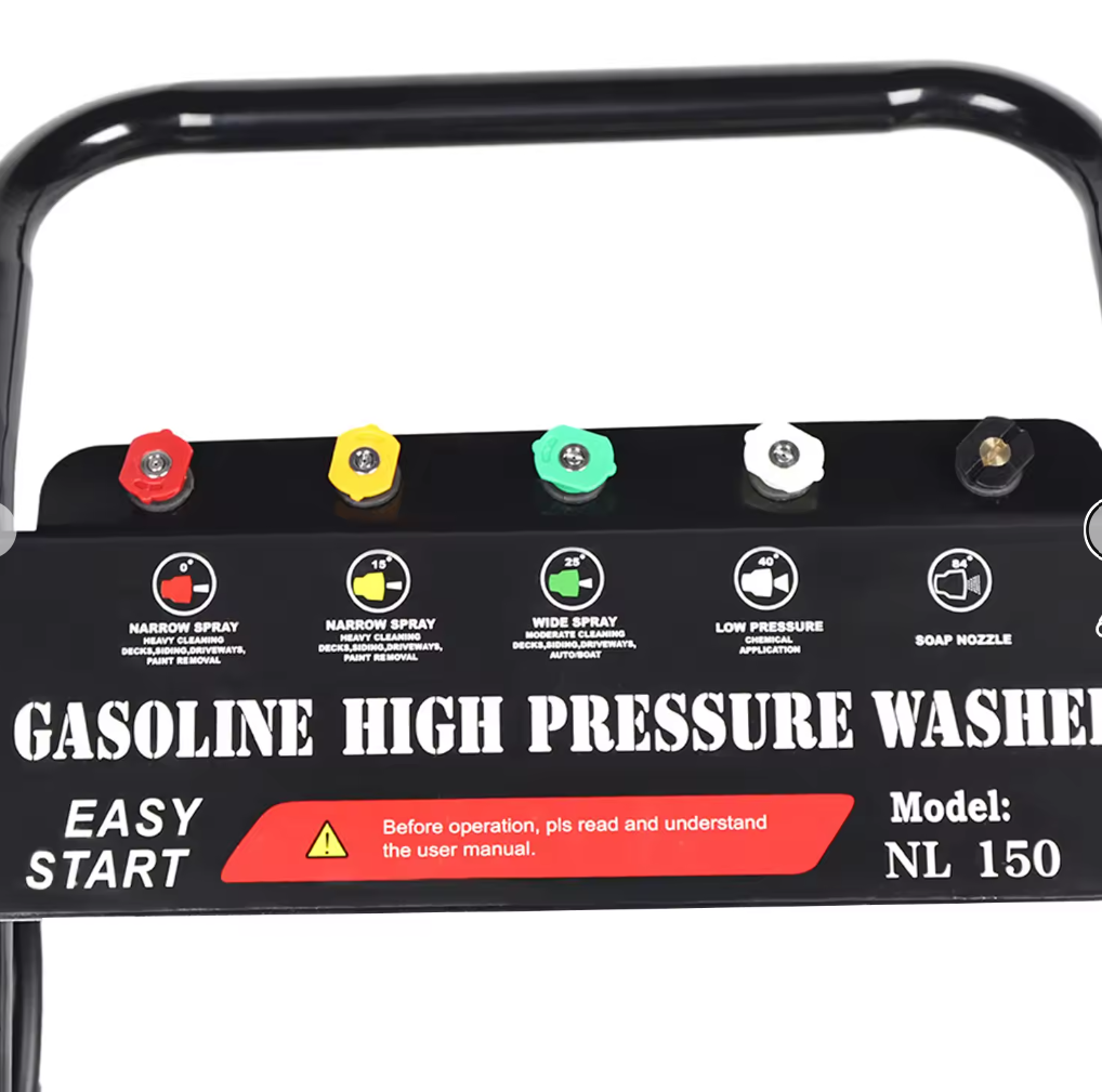 Lavadora de alta pressão a gasolina de 3600 PSI / 250 Bar - Motor a 4 tempos, 5 bicos