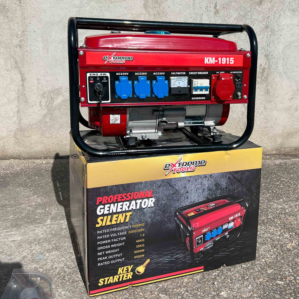 Gerador a gasolina Extreme Tools – 9000 W. Envio disponível em Portugal.