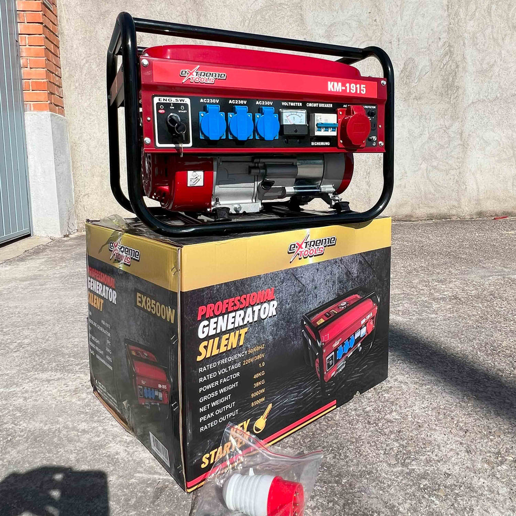 Gerador a gasolina Extreme Tools – 9000 W. Envio disponível em Portugal.