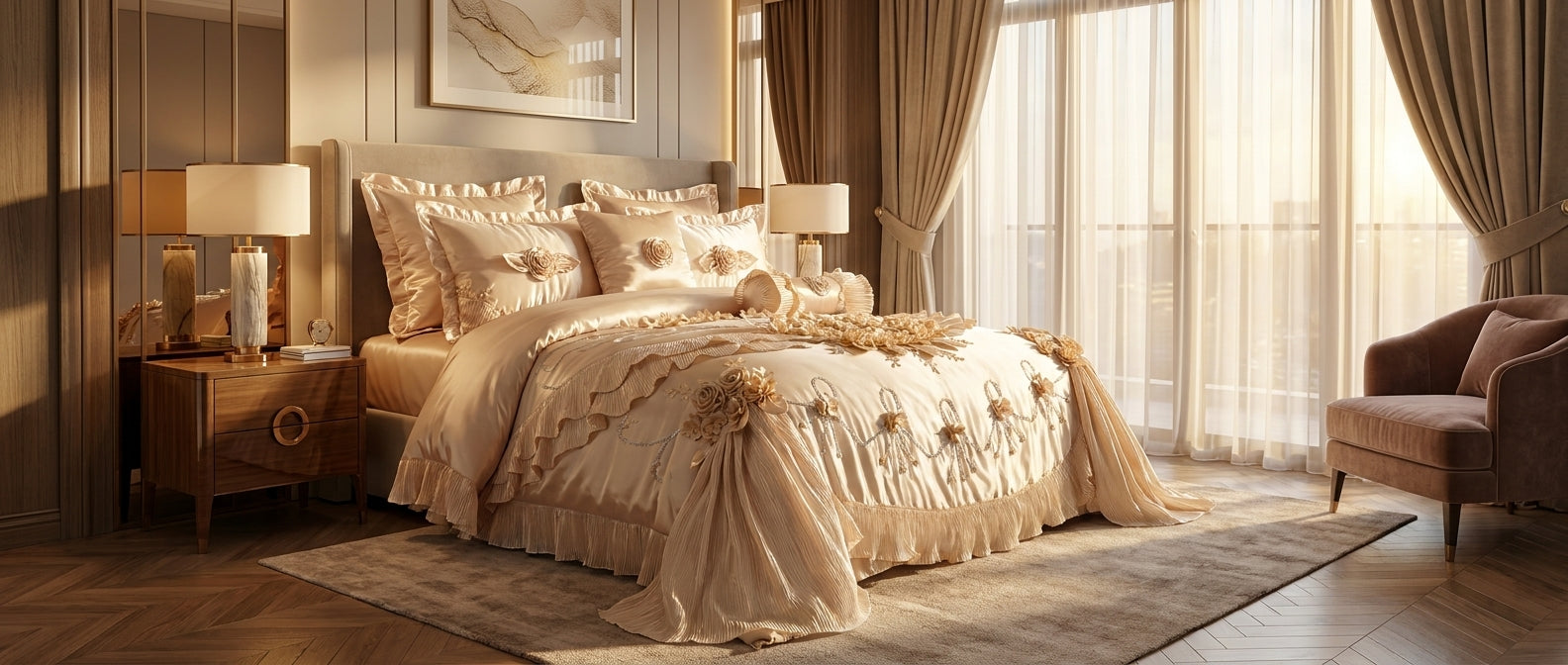 Set Premium de Edredón para Dormitorio – Elegancia, Confort y Estilo Exclusivo