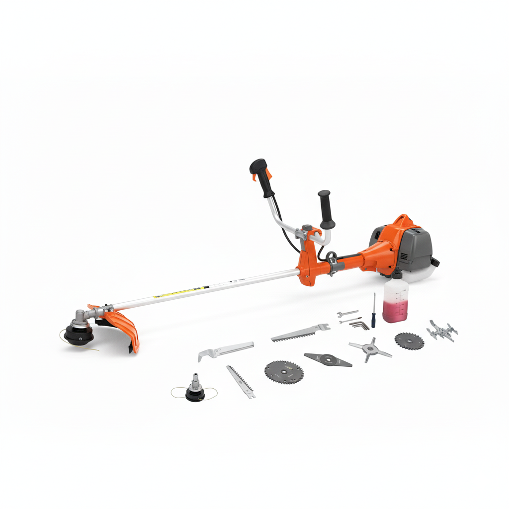 Roçadora a gasolina 7 em 1 – Sistema de corte duplo profissional 333R