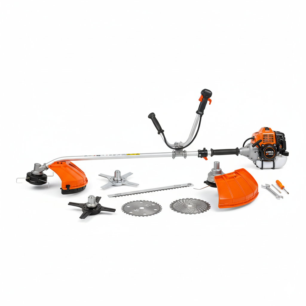 Roçadora a gasolina 7 em 1 – Sistema de corte duplo profissional 333R