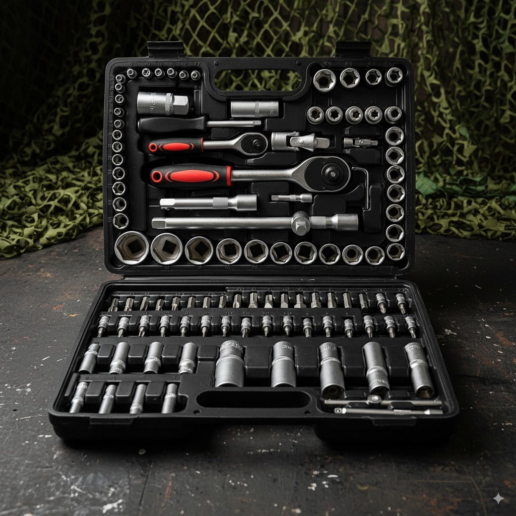 Conjunto completo de ferramentas para mecânico Kraft Man com 108 peças