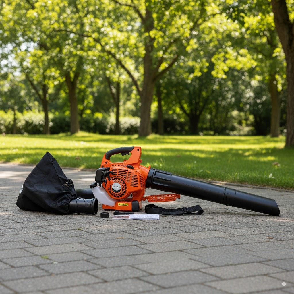 Soprador/Aspirador/Triturador de Folhas a Gasolina 3 em 1 – Modelo Profissional 26cc