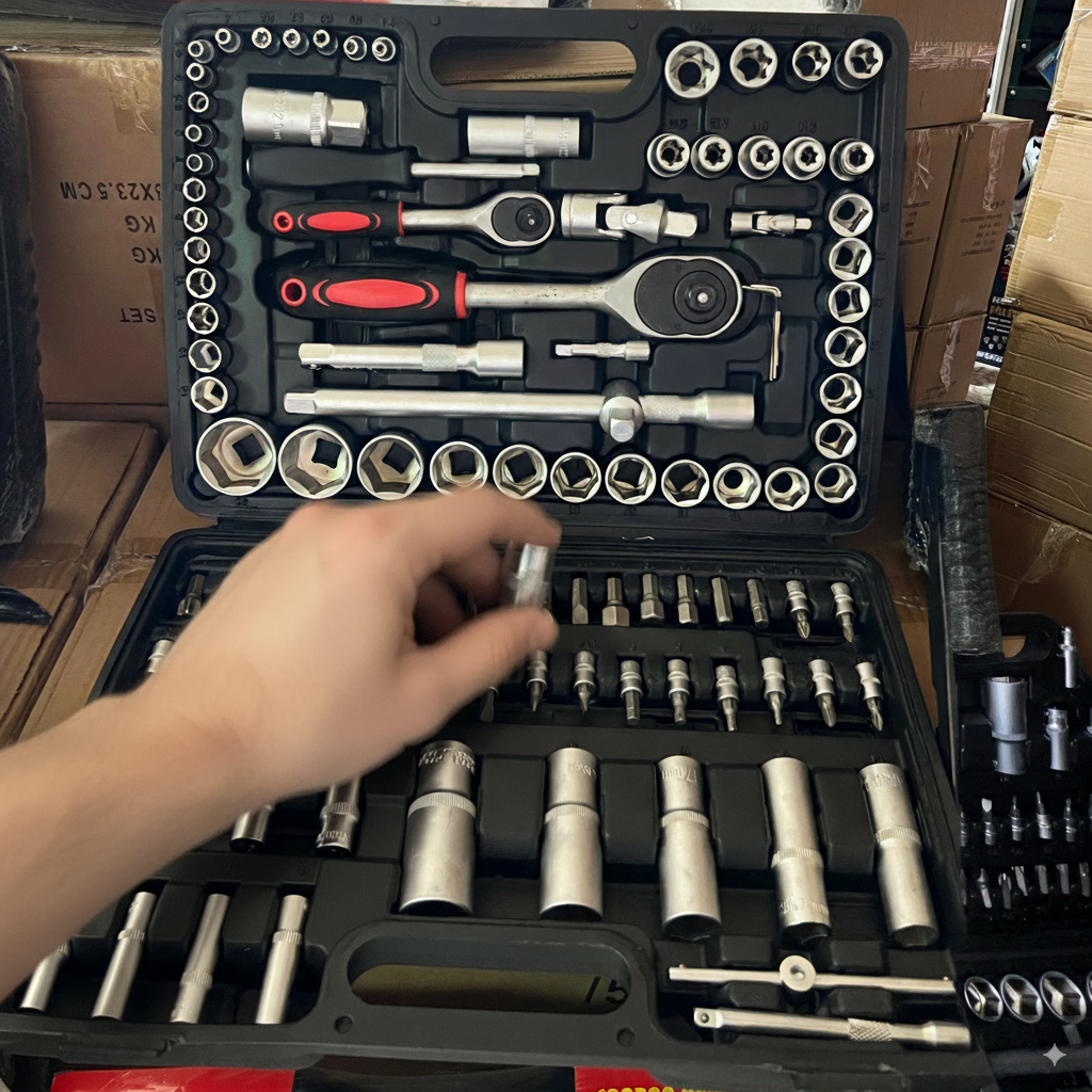 Conjunto completo de ferramentas para mecânico Kraft Man com 108 peças