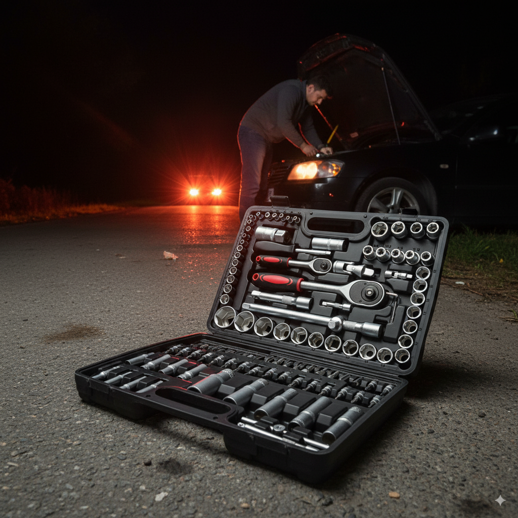 Conjunto completo de ferramentas para mecânico Kraft Man com 108 peças