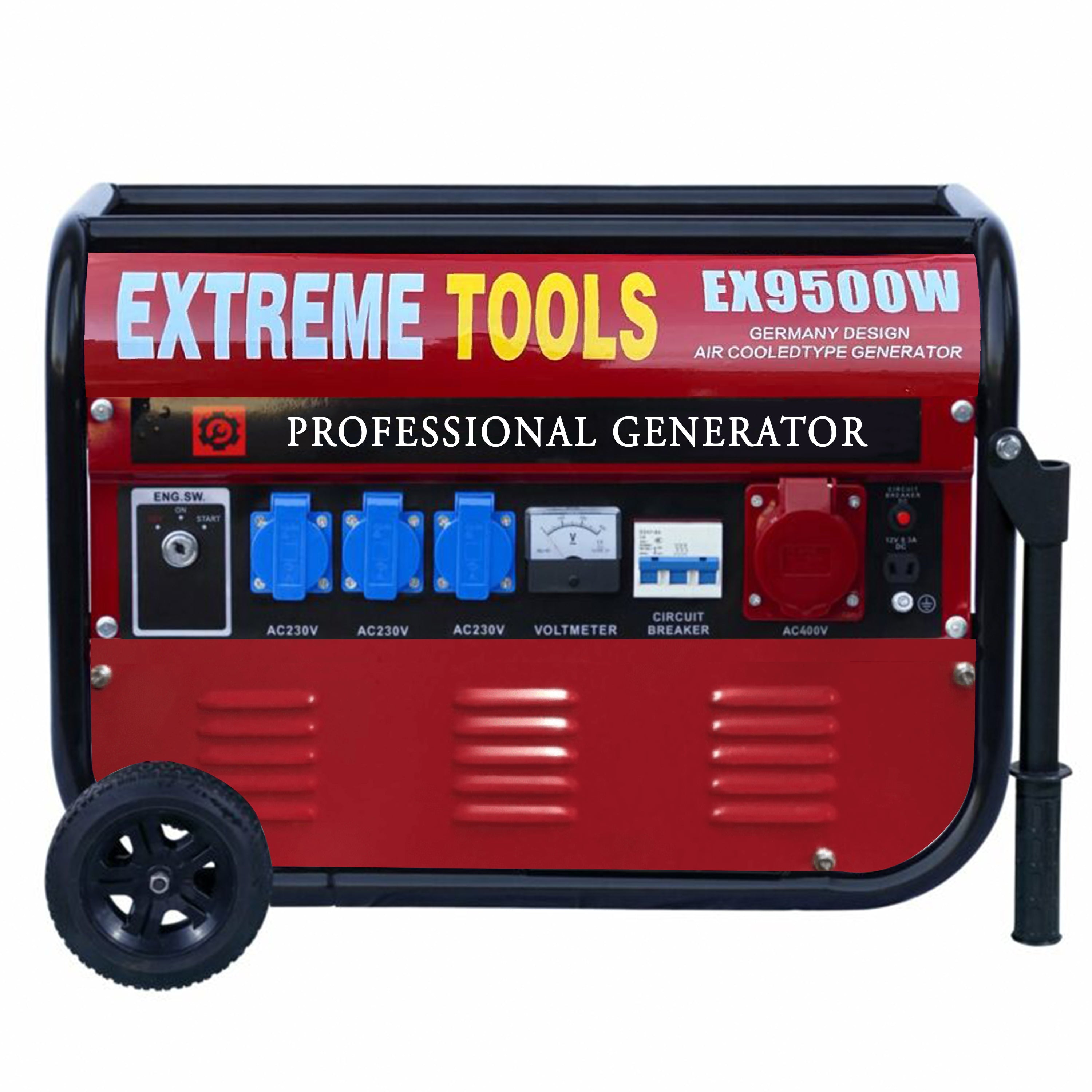 Gerador a gasolina Extreme Tools 9500W, trifásico, 3x230V + 1x400V