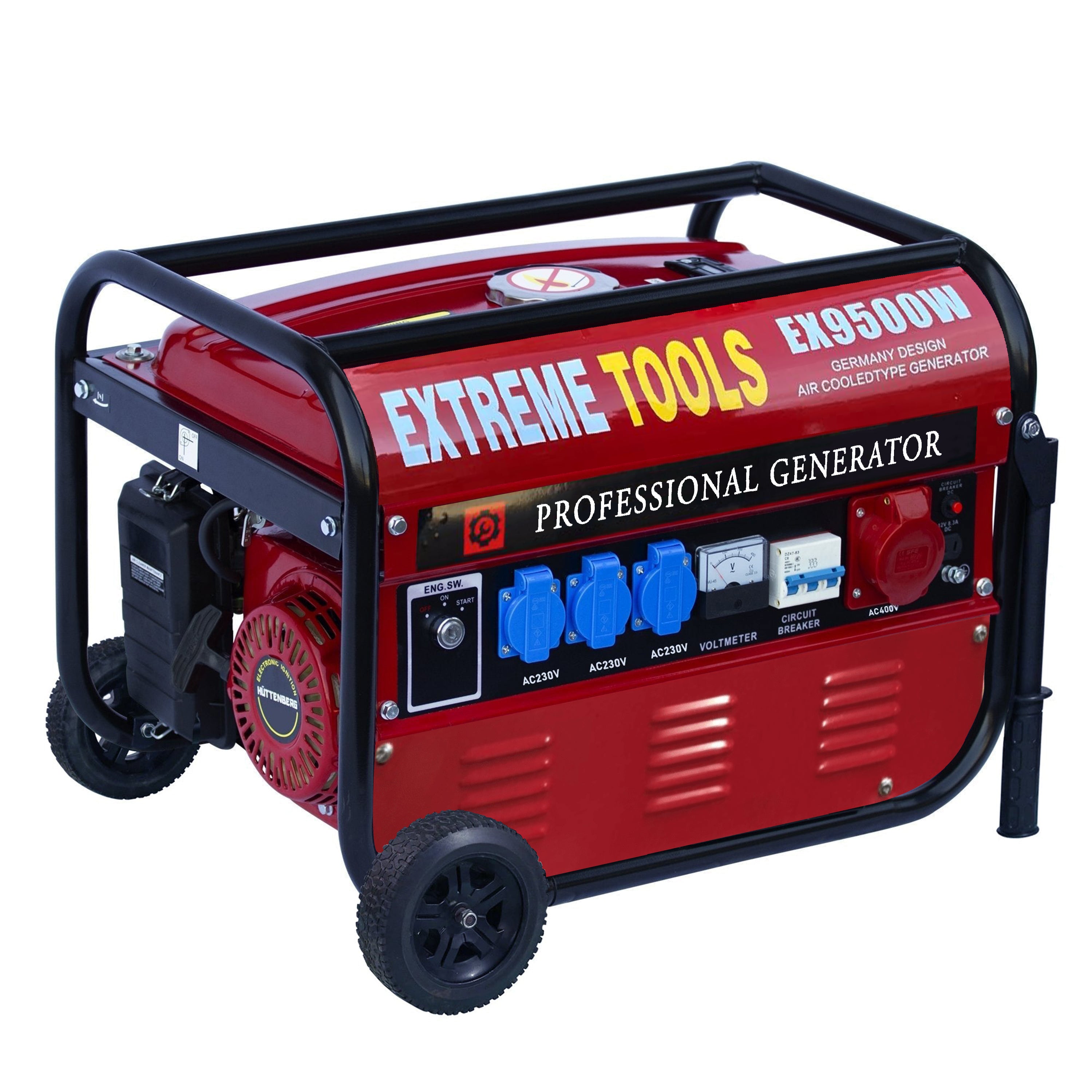 Gerador a gasolina Extreme Tools 9500W, trifásico, 3x230V + 1x400V